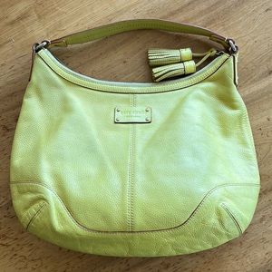 Kate spade yellow leather hobo bag